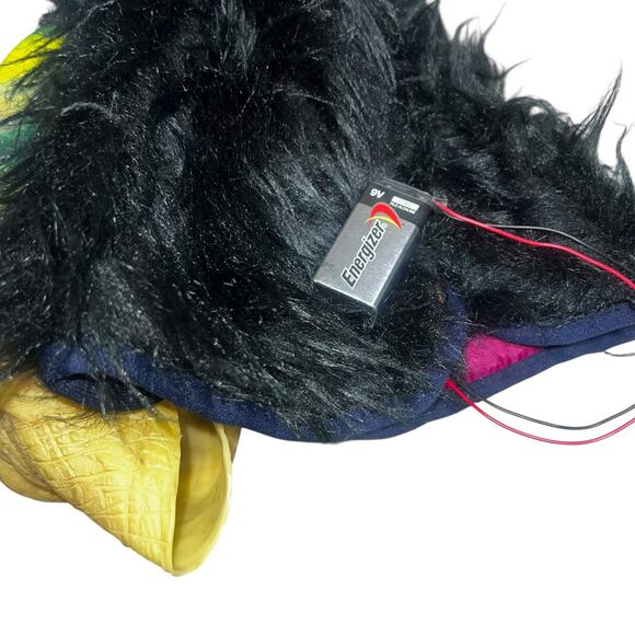 Vintage Stone Witch latex light up green Snake eye Mask Halloween scary costume - Picture 4 of 8